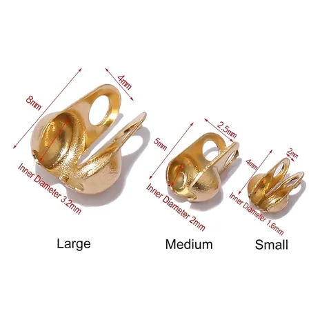 Cubiertas De Nudos Para Cuentas De Acero Inoxidable Para Hacer Joyas De Bricolaje Collar Pulsera Conector Concha