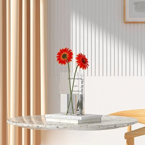 Vaso A Forma Di Libro In Acrilico Trasparente Ornamento Creativo Minimalista Per Composizioni Floreali Da Scrivania Per Arredo