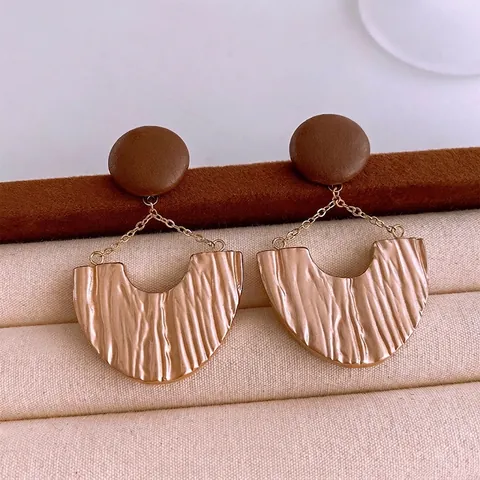 Vintage Σκουλαρίκια Σε Σχήμα U Με 925 Sterling Silver Κούμπωμα Ρητίνη Δέρμα Πλισέ Υφή Γεωμετρικά Κοσμήματα Για Γυναίκες
