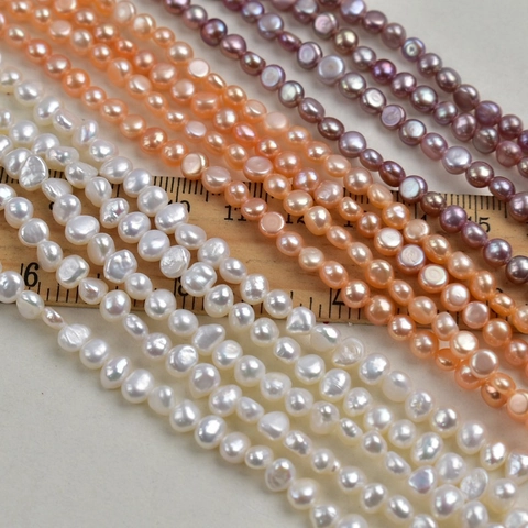 Natuurlijke Zoetwaterparel Kralen Barok Losse Parels Voor DIY Ketting Armband Sieraden Maken Wit Roze Paars Glans