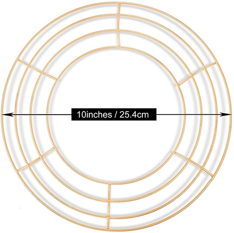 Round Metal Wreath Frame DIY Wire Ring Floral Arrangement For Christmas Wedding Holiday Decor Iron Base Circular