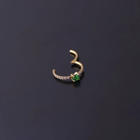 Hinged Hoop Cartilage Earring Stainless Steel Cubic Zirconia Piercing Jewelry Fashion Nose Ring For Women Trendy Accessory