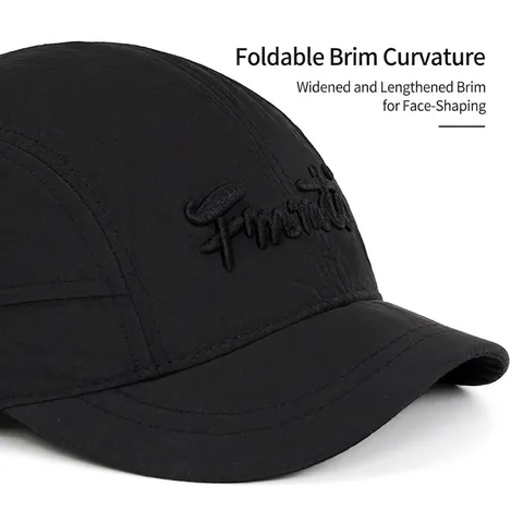 Gorra Béisbol Visera Corta Secado Rápido Poliéster Ajustable Transpirable Deporte Aire Libre Sombrero Sol Unisex