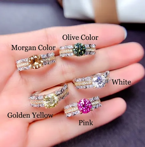 Sparkling Round Cut Zircon Copper Ring Multi Layer Two Tone Paved Band Adjustable Fashion Jewelry For Women