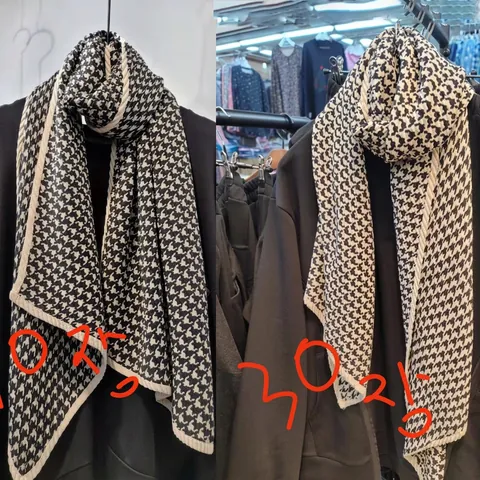Klassischer Hahnentritt Bedruckt Baumwolle Leinen Geknittert Schal Damen Koreanischer Stil Pashmina Lange Schals Zubehör