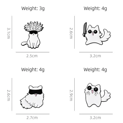 Cartoon Cat Enamel Brooch Pin Zinc Alloy Animal Badge Novelty Clothing Lapel Decor For Backpack Hat Jacket