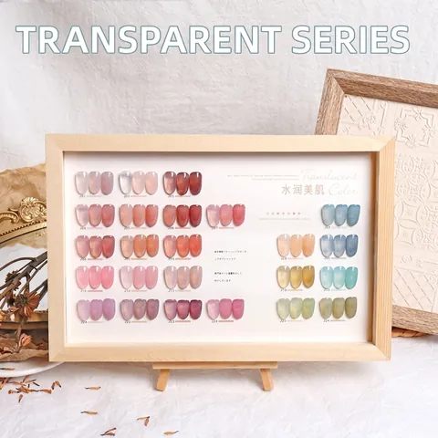 Translucent Jelly Nail Gel Polish UV LED Soak Off Manicure Nail Lacquer Semi-Transparent High Gloss Nude Pink Nail Art Gel