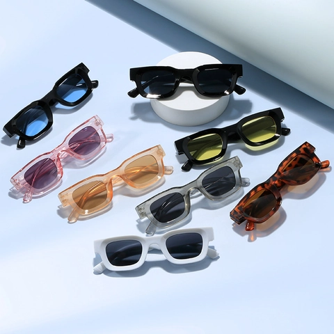 Gafas De Sol Cuadradas Retro Montura Gruesa Rectangulares Protección UV Moda Hip Hop Para Hombres Y Mujeres