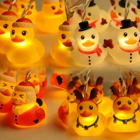 Cute Animal LED String Lights Vinyl Plastic Battery Operated Warm Glow Christmas Halloween Festival Party Home Room Decor
