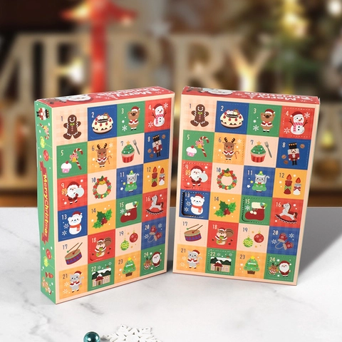 Scatola Calendario Dell'Avvento Natale Cartone Conto Alla Rovescia Giornaliero Scatola Cieca DIY Confezione Regalo