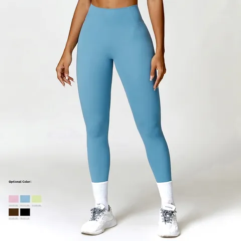 Leggings Yoga Vita Alta Controllo Pancia Sollevamento Glutei Nylon Spandex Asciugatura Rapida Fitness Pantaloni