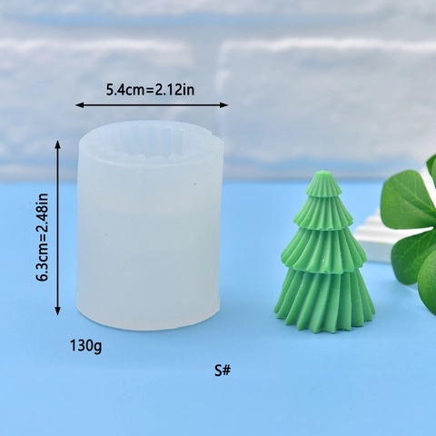 Kerstboom Siliconen Vorm Voor DIY Kaars Zeep Maken 3D Hars Gieten Fondant Cake Decoreren Knutselgereedschap