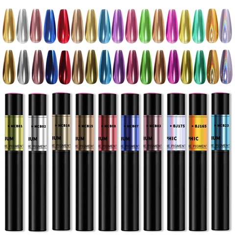 Magischer Luftkissen Nagelpuder Stift Chrom Spiegel Effekt Metallisches Pigment Holografisches Maniküre Werkzeug