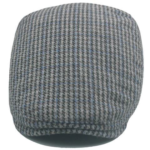 Vintage Newsboy Pet Wolmix Tweed Visgraatpatroon Platte Pet Heren Verstelbaar Britse Retro Stijl