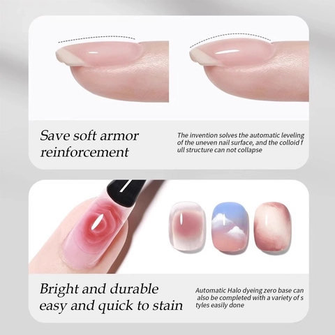 Capa Base Y Capa Superior Gel UV LED Soak Off Esmalte De Uñas Manicura Profesional Brillo Intenso Larga Duración Anti Arañazos