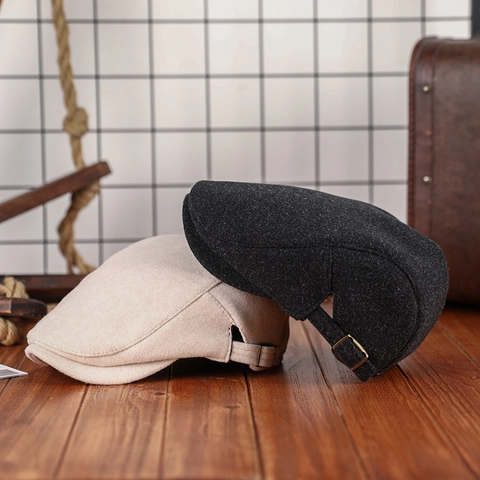 Coppola in Stile Britannico Vintage Per Uomo Donna Tweed Di Cotone Caldo Berretto Piatto Regolabile Berretto Retrò Moda Cappello Da Esterno