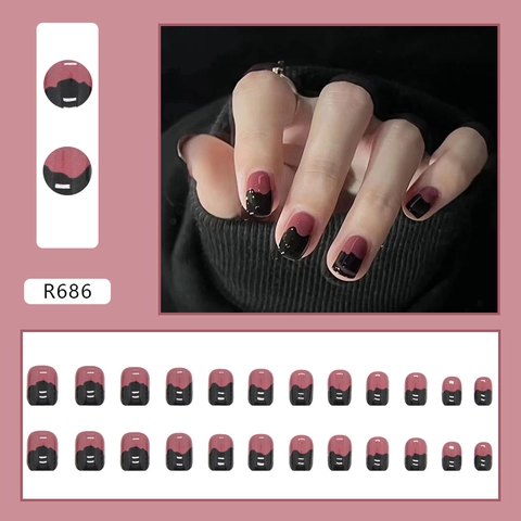 Press On Nails Artificial False Nails Sweet Cute Vintage Style DIY Manicure For Women Plastic Decorative Tips