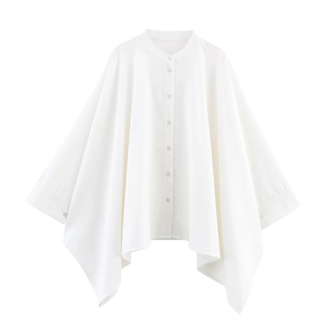 Completo Donna Casual in Misto Lino con Camicia a Mantella e Pantaloncini con Coulisse Set Due Pezzi Estivo Largo