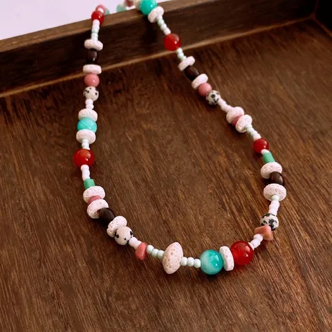 Collana Di Perline Colorata Bohémien Pietra Naturale Agata Turchese Fatta A Mano Catena Regolabile Gioielli Stile Etnico