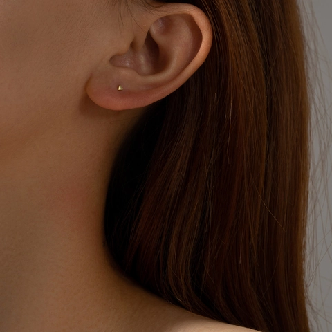 Minimalist 925 Sterling Silver Heart Stud Earrings For Women 18K Gold Plated Tiny Heart Earrings Korean Style Jewelry Gift