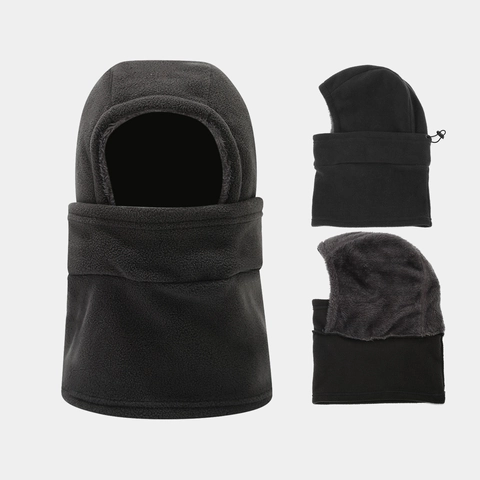 Balaclava Hood Mask Polar Fleece Thermal Windproof Outdoor Sports Cycling Skiing Neck Warmer Adjustable For Men Women