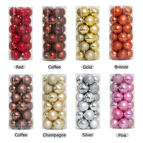 Weihnachtsbaumkugeln Kunststoff Galvanisiert Glänzend Matt Glitzer Weihnachtsbaumschmuck Partydeko Festliche Kugeln