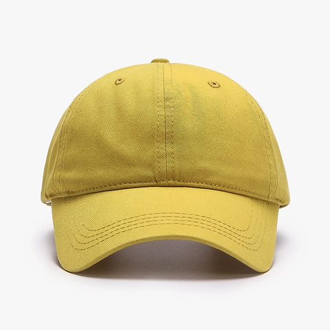 Baseball Cap Pure Cotton Solid Color Minimalist Sun Protection Adjustable Outdoor Unisex Curved Brim Peaked Cap Hat