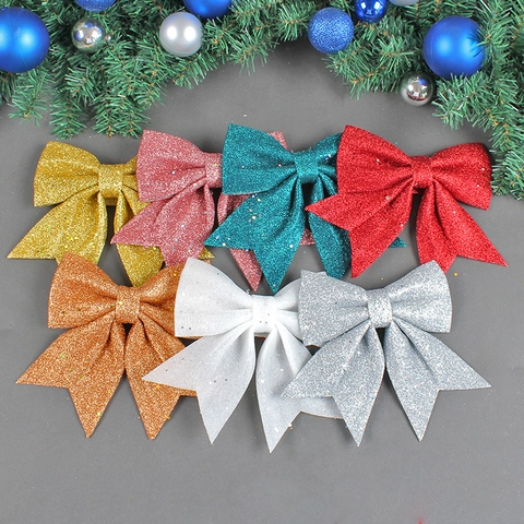 Fiocchi Luccicanti Di Natale Schiuma Di Cotone Perla Artificialto Ornamento Appeso Con Paillettes Per Albero Di Natale Scatola Regalo DIY