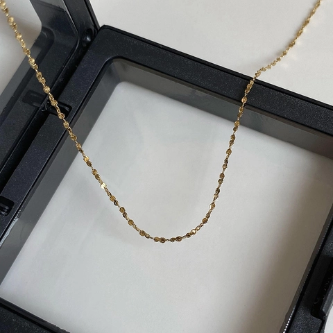Minimalist Stainless Steel Square Link Chain Necklace For Women Thin Versatile Clavicle Chain Basic Elegant Jewelry Gift