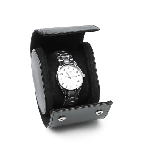 Portable Watch Roll Case PU Leather Watch Organizer Storage Holder With Velvet Lining For Travel Business Display