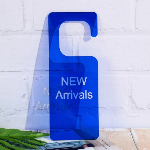 Acrylic Hanging Tag Door Handle Hanger Closet Divider Label For Clothing Store Promotion Sale New Arrivals Transparent