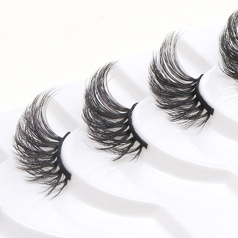 Ψεύτικες Βλεφαρίδες Cat Eye Half Eye Φυσικές Πυκνές Καμπυλωτές Μακριά Ουρά Συνθετική Ίνα Faux Mink Για Μακιγιάζ Nude