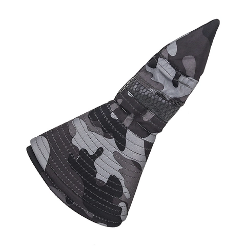 Outdoor Camouflage Sun Hat Wide Brim Breathable Mesh Polyester Boonie Hat For Hiking Fishing Foldable Adjustable Windproof String