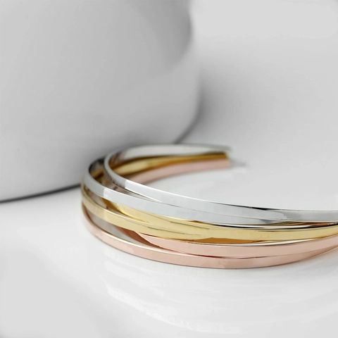 Minimalist Stainless Steel Open Cuff Bracelet For Women Men Smooth Mirror Polished Geometric Bangle Fashion Jewelry Gift
