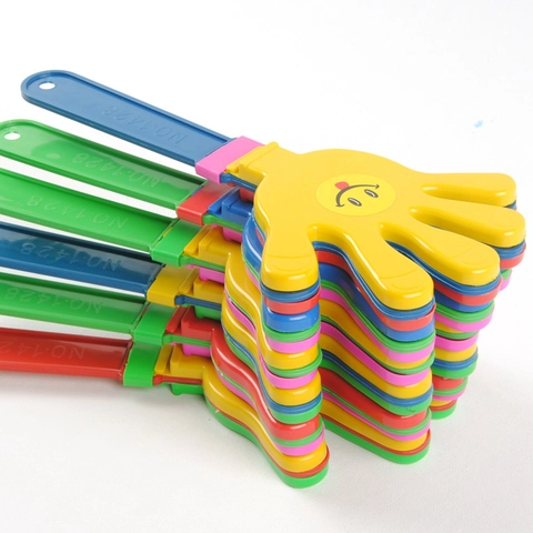 Colorful Plastic Hand Clappers Noisemaker For Sports Events Cheering Party Favors Smiley Face Design For Kids Adults