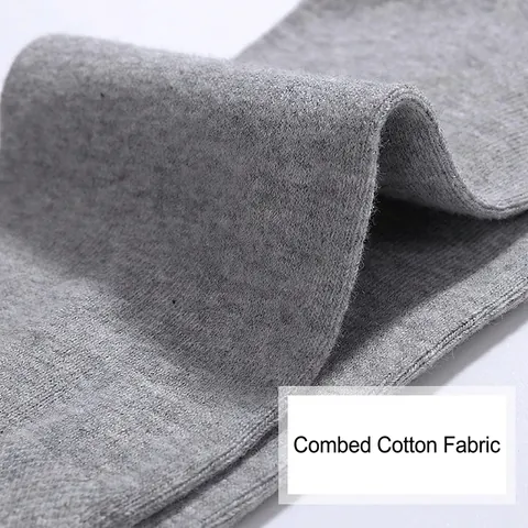 Men Crew Socks Combed Cotton Plus Size Breathable Deodorant High Elasticity Business Leisure Solid Color
