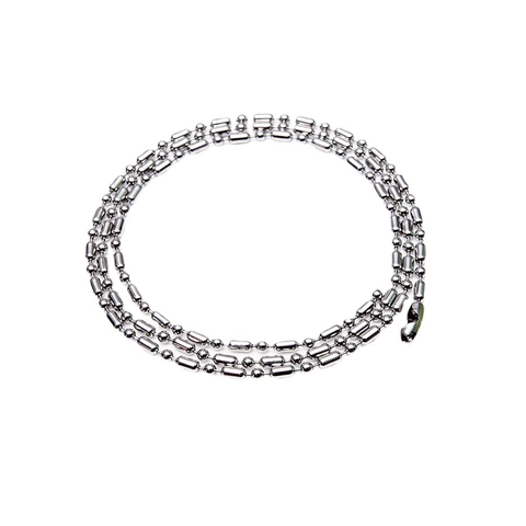 Titanstahl Bambus Perlenkette Halskette Minimalistisch 316L Edelstahl Kugelkette Für Herren Damen Mode Schmuck Zubehör
