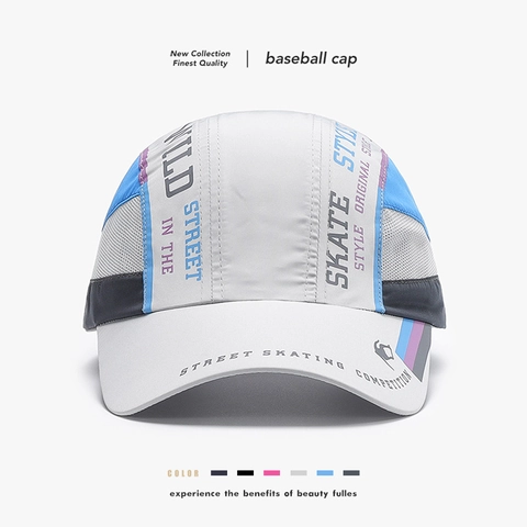 Schnelltrocknende Mesh Baseballkappe Street Skate Stil Mit Buchstaben Bedruckt Atmungsaktiv Sonnenschutz Verstellbarer Outdoor Wander Angel Hut