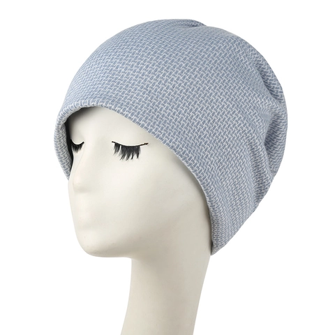 Gorro Beanie Slouchy Para Mujer Punto Algodón Suave Cálido Cortavientos Color Sólido Otoño Invierno Accesorio