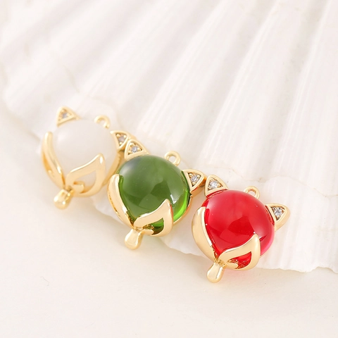 Vos Vorm Metalen Strass Hanger Voor DIY Ketting Armband Oorbel Sieraden Maken Accessoires Vergulde Dier Charms