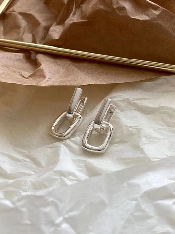 925 Sterling Zilveren Geometrische U-Vormige Hoop Oorbellen Voor Vrouwen Minimalistisch 18K Verguld Luxe Ontwerp Mode Sieraden