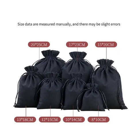 Canvas Cotton Linen Drawstring Jewelry Pouches Small Gift Packaging Bags Rustic Storage Organizers For Accessories