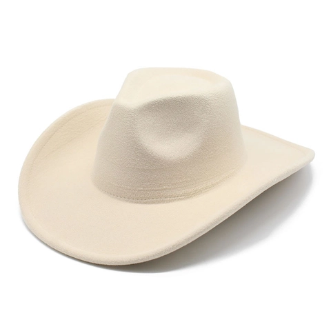 Unisex Western Cowboy Hat Wool Felt Wide Brim Vintage Jazz Fedora For Men Women Outdoor Fashion Classic Style