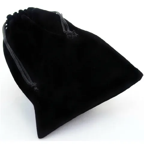Black Velvet Drawstring Jewelry Pouch Soft Flannel Gift Bag For Necklace Ring Earrings Bracelet Storage Packaging Bag