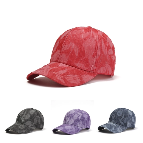 Unisex Polyester Honkbalpet Met Textuurpatroon Ademende Zonbescherming Verstelbare Modehoed