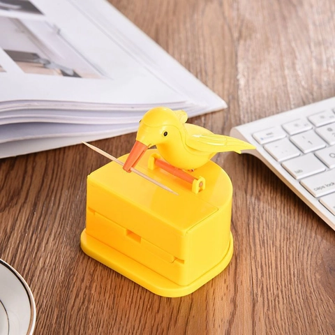 Distributore Automatico Di Stuzzicadenti A Forma Di Uccello Tipo Pressa Plastica ABS Decorazione Tavolo Cucina