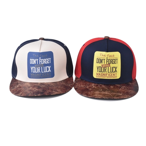 Hip-Hop-Baseballkappe mit Buchstaben-Aufdruck Baumwollkörper PU-Marmorschirm Kontrastfarbe Snapback-Hut für Damen Herren
