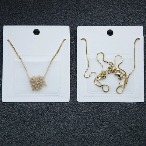 Mini Jewelry Packaging Bags Pe Plastic Transparent Grid Self Adhesive For Necklace Earring Display Cards Tail Chain Storage