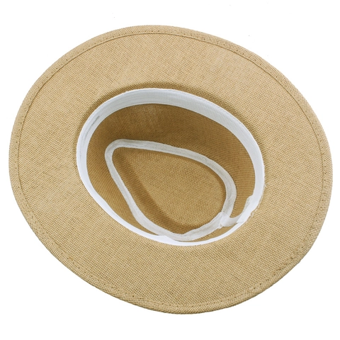 Vintage Panama Straw Hat Wide Brim Summer Sun Protection Breathable Woven Fedora For Outdoor Beach Travel Unisex Style
