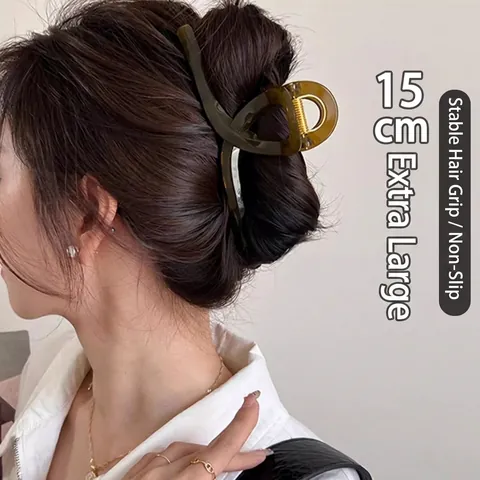 Elegante Große Haarklammer PC Harz Starker Halt Für Dickes Haar Gedrehtes Design Haarschmuck Für Damen